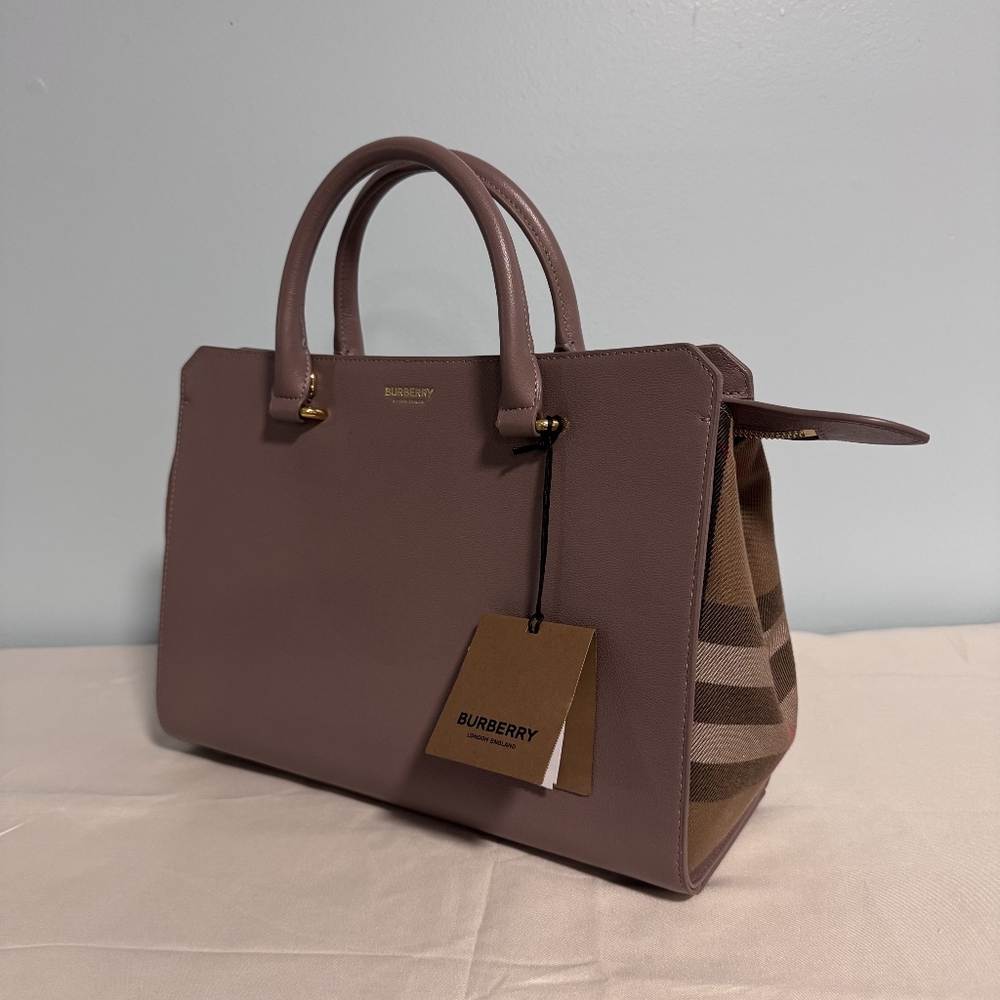 Burberry Dusty Rose Leather Satchel